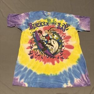 Vintage Wiley Coyote Surfing Tie Dye T-Shirt 1995 Size XL Rare USA